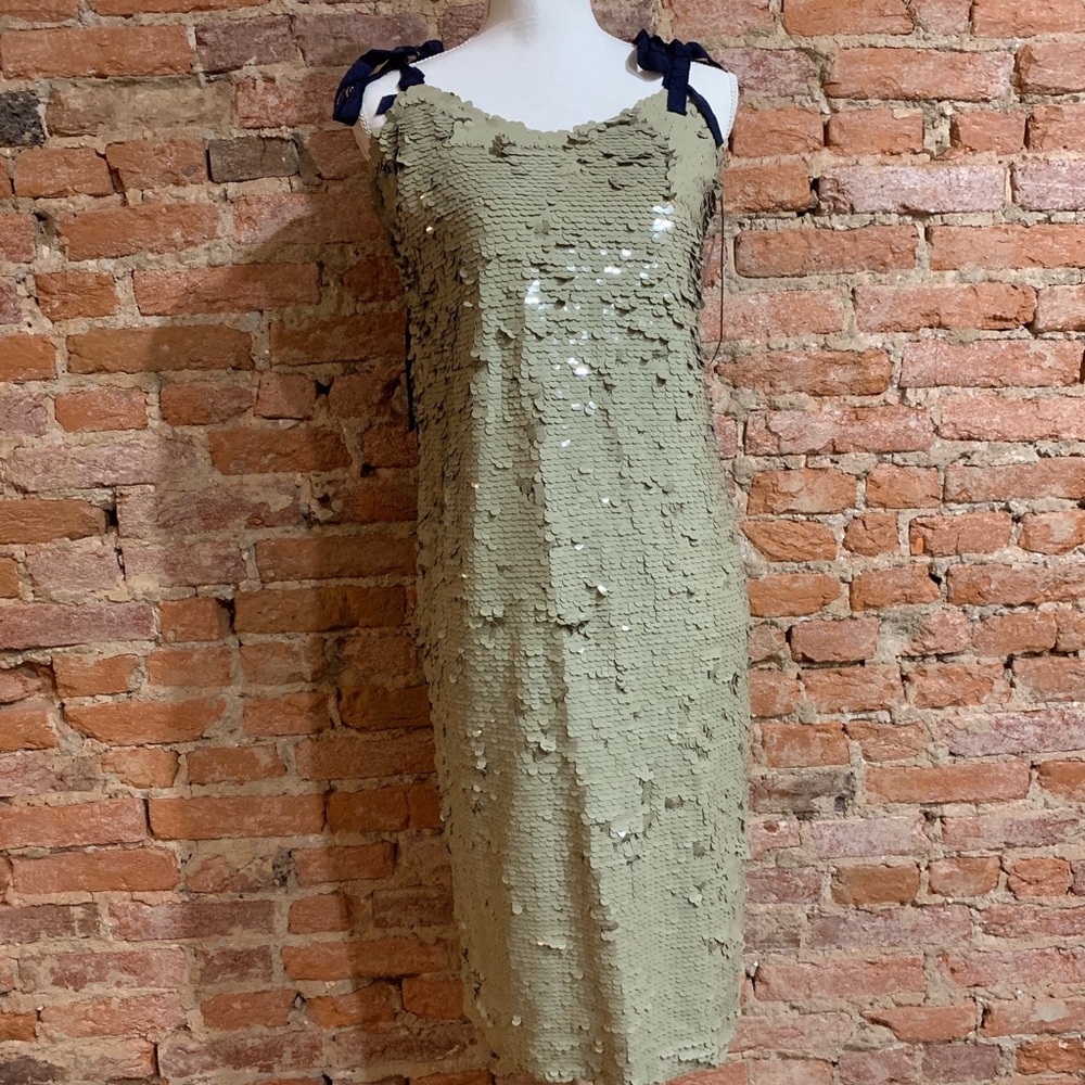 NWT J Crew Tie Shoulder Sequin Dress